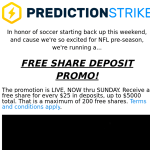 FREE Shares! Soccer is Back, MMA & Baseball Roll On, Football Pre-Season!
