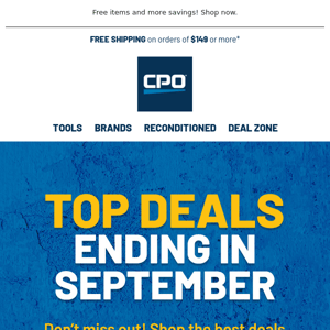 Hurry, September's Best Deals Are Almost Gone!