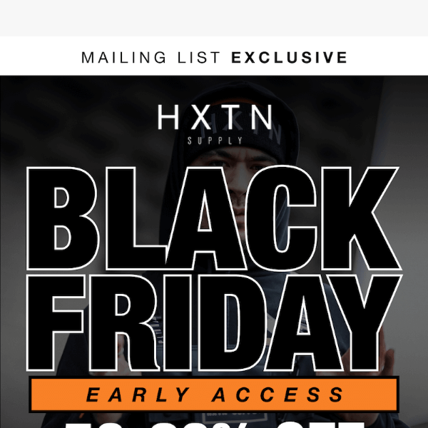 Black Friday Early Access = LIVE 🔥