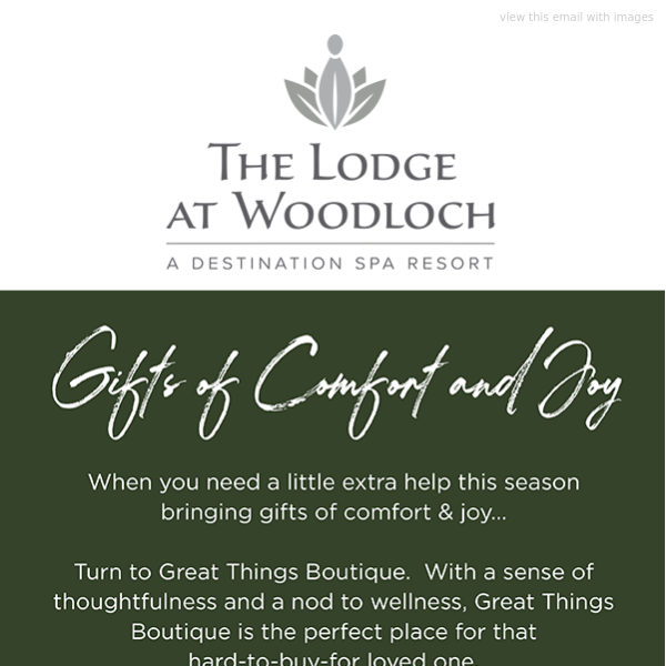 Gifts of Comfort & Joy from Great Things Boutique