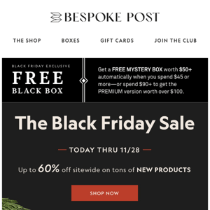 New Black Friday Deals + A Free Black Box