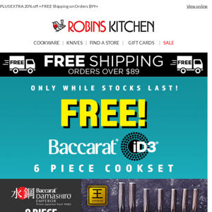 ✨ FREE 6 Piece Cookware Set ✨ RRP $1,099.99