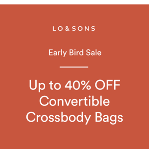 Up to 40% OFF Convertible Crossbody Bags