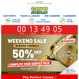 Last Chance To Save 50% Off Castrol Engine Oils!