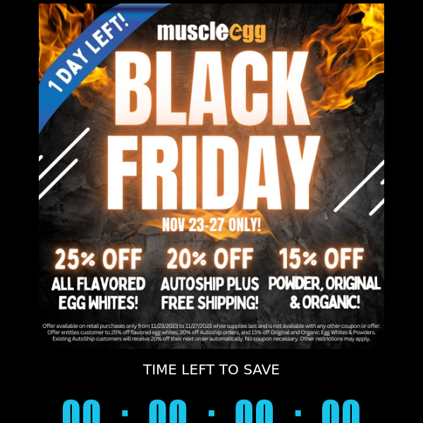 Final Hours for Black Friday Savings