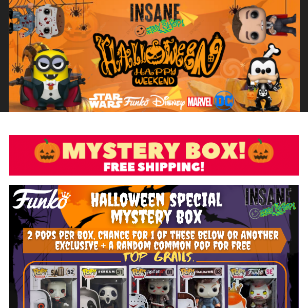 🎃Halloween Mystery Box 2-Pack🎃 + New wave of Wakanda Forever + over 340 vaulted pops are up!