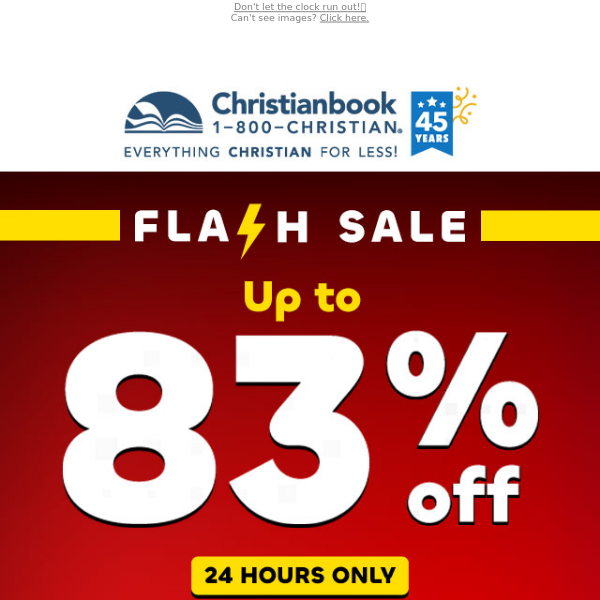 	Flash Sale ⚡ Savings End at Midnight!