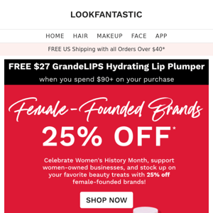 25% Off Female-Founded Brands — Don't miss it ❤️