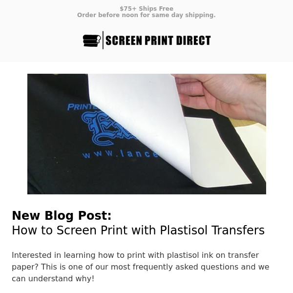 Learn How to Screen Print with Plastisol Transfers