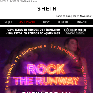 💌Estás invitada al desfile de MODA Rock the Runway: SHEIN for All