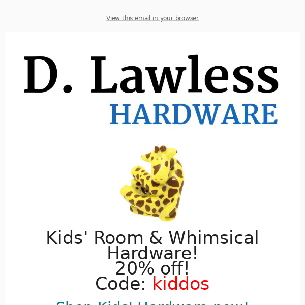 Kid's & Child Themed Hardware Sale! 🛝