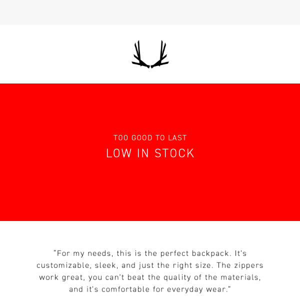 [ALERT] Low in stock