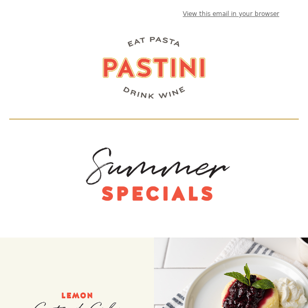 Sizzling Summer Specials 🍝