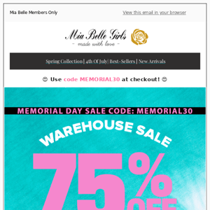 Re: memorial day 75% off inside 🙌💖