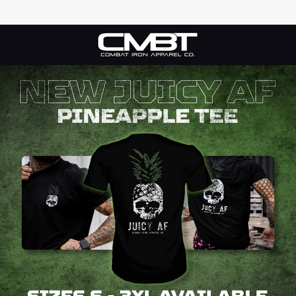 Get the New Juicy Pineapple Tee from Combat Iron Apparel Now! 🍍