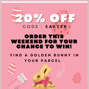 Chocolate Bunnies, 20% OFF & £20 vouchers?! 🐰🍫