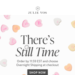 There's still time for Valentine's delivery with Overnight Shipping ⌛❤️
