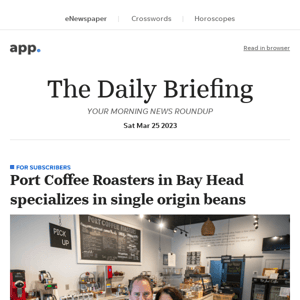 Daily Briefing: Port Coffee Roasters in Bay Head specializes in single origin beans