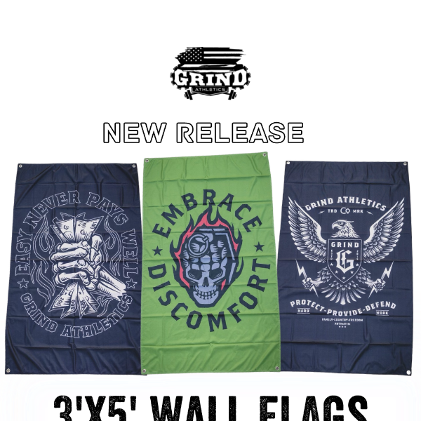 ⚡️Three new GRIND Wall Flags are here!⚡️