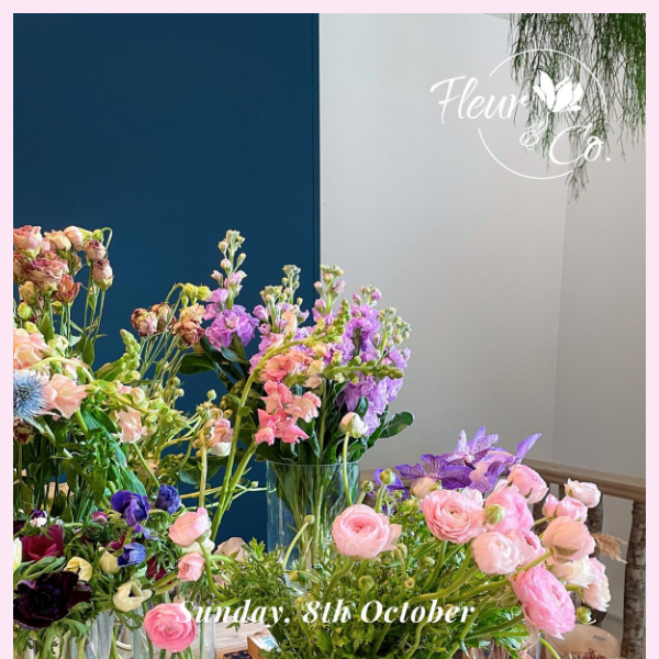Discover the Magic of Flowers: October 8th Floral Workshops Await!