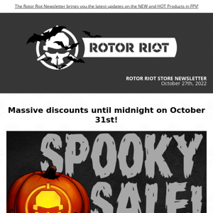 MASSIVE Discounts Until Midnight on Halloween!