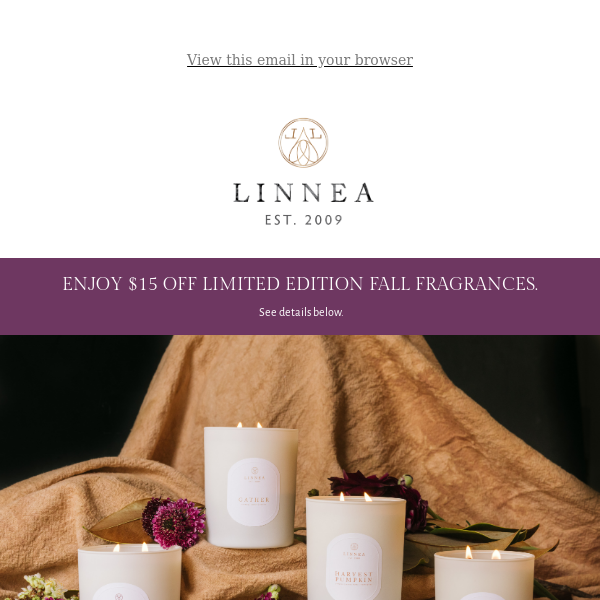 $15 off signature fall fragrances