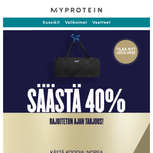 40% 🚨 LÄHES KAIKESTA