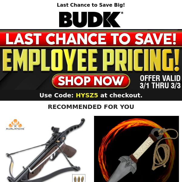 Last Chance: Employee Pricing expires tonight