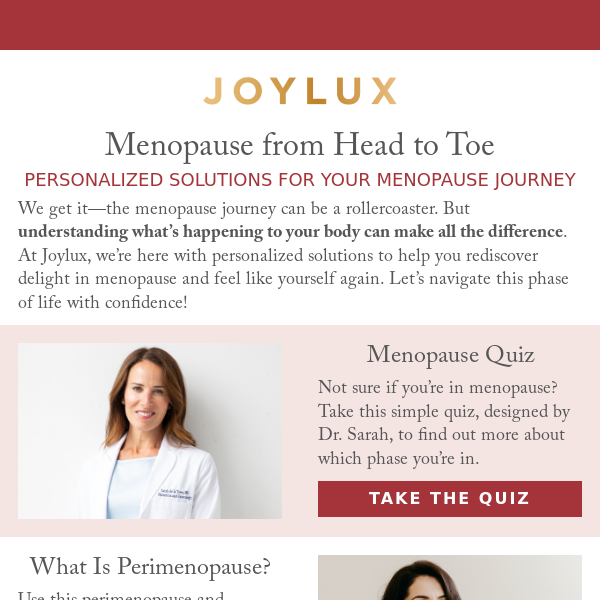 Personalized Solutions for Your Menopause Journey - Joylux