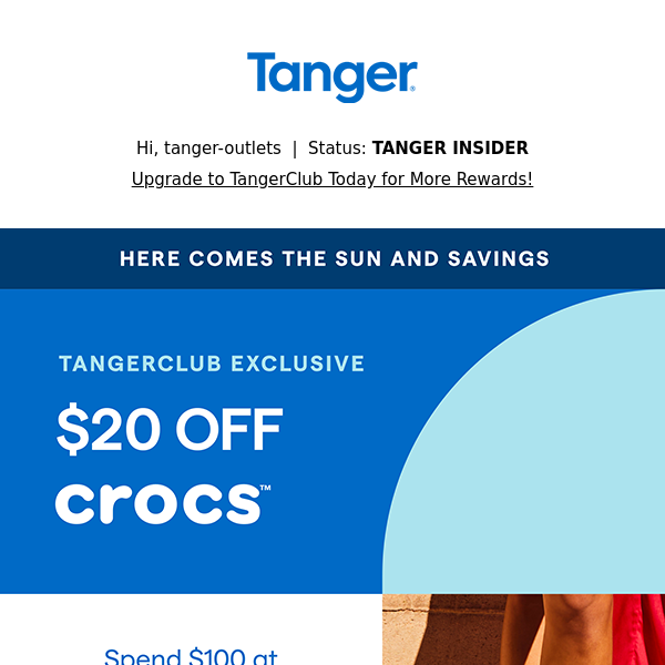 $20 Off at Crocs is Waiting For You... - Tanger Outlets