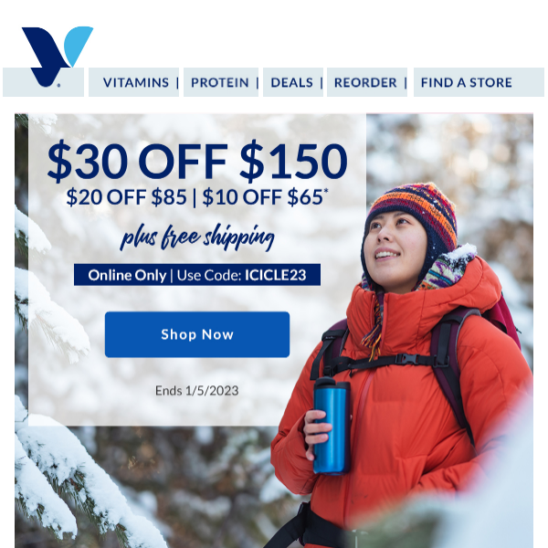 The Vitamin Shoppe, don't miss our coolest deal ❄️