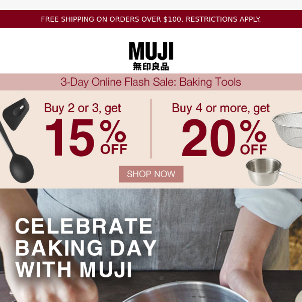 Online Flash Sale: 20% OFF Baking Tools When You Buy 4 or More!