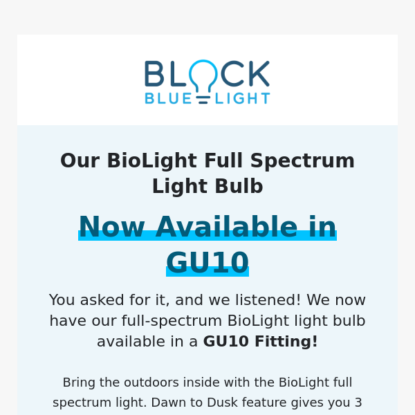 BioLight™ - Full Spectrum Light