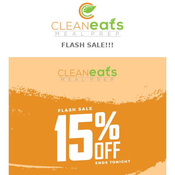 FLASH SALE 15% Off! Ends Tonight!!