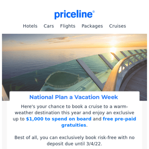 Book your cruise vacay now, pay later