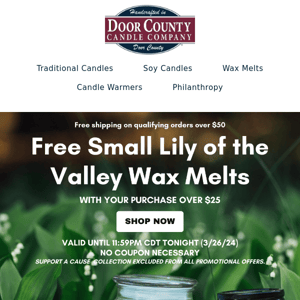 LAST CHANCE for FREE Lilly of the Valley Wax Melts 🎉
