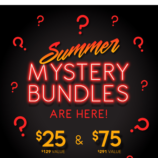 🔥 Mystery Bundles are BACK ☀️ shop NOW 🔥
