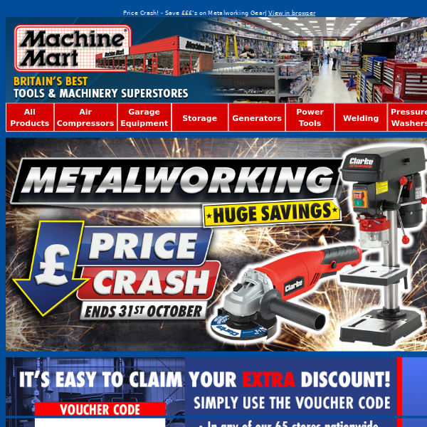 Metalworking Price Crash Starts Today - Save £££s!