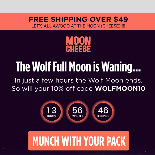 🐺 Wolf Full Moon Farewell: 10% Off Sale Ends Tonight
