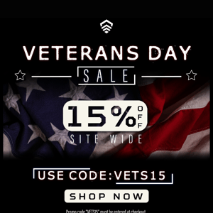 Veterans Day Sale! 🇺🇸 24 HRS ONLY⏳