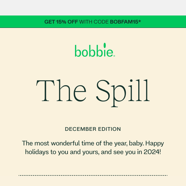 THE SPILL 🍼 December Edition