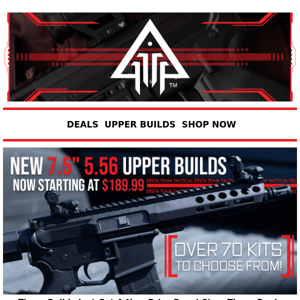 7.5" 5.56 Uppers NOW Starting At $189.99