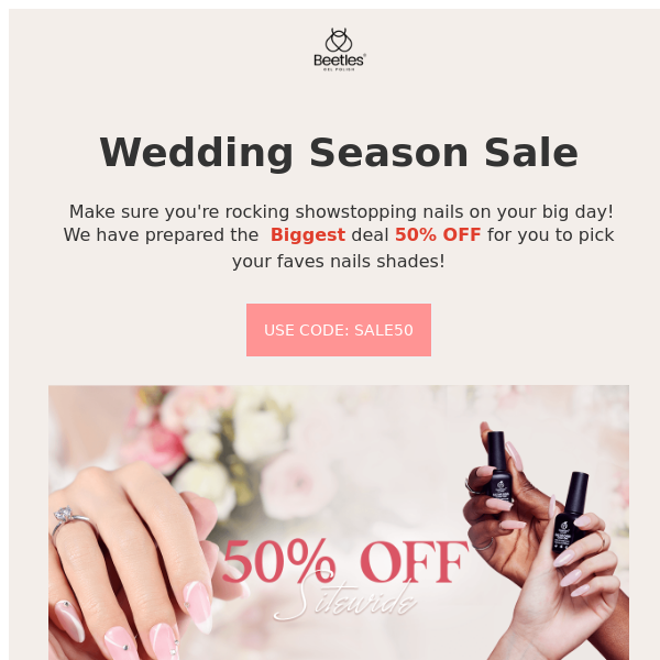 Wedding Season Sale: 50% OFF ❗️ 