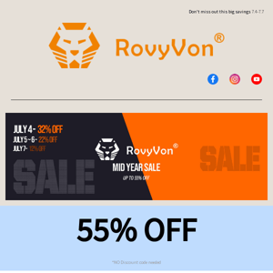 RovyVon Mid Year Sale