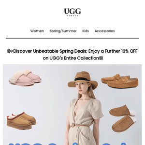 🔥🌼Discover Unbeatable Spring Deals: Enjoy an Additional 10% OFF on UGG's Entire Collection!🌟