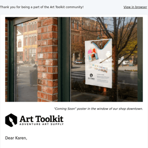 Art Toolkit is Moving Downtown!