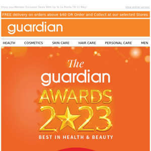 [4 DAYS ONLY] Save Up To 35% On Guardian Award-Winning Favourites Till 21 May Only! 🏆