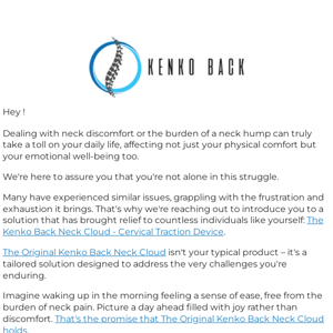 Discover Relief and Comfort with Kenko Back's Neck Cloud