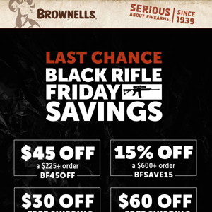 Black Rifle Friday Deals end today