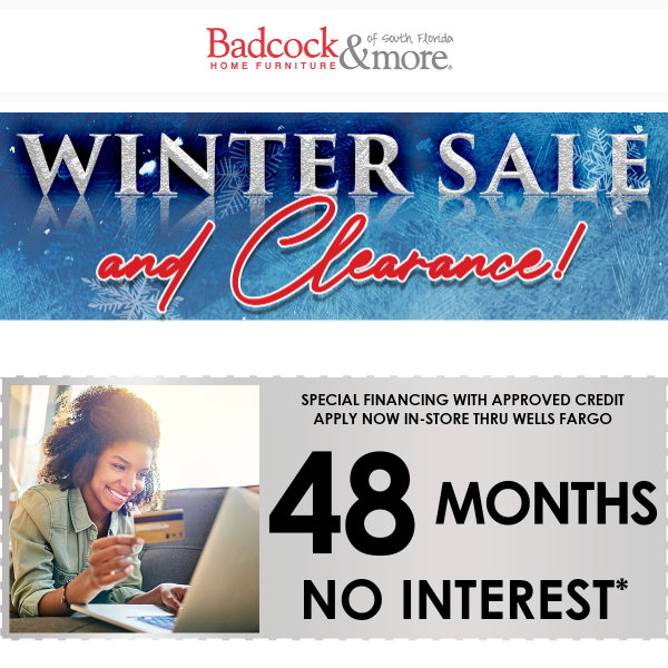 Save During Our Winter Sale & Clearance.